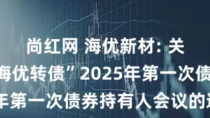 尚红网 海优新材: 关于召开“海优转债”2025年第一次债券持有人会议的通知